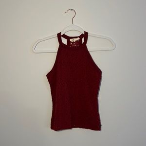 Women’s XS Red Lace Hollister Halter Top
